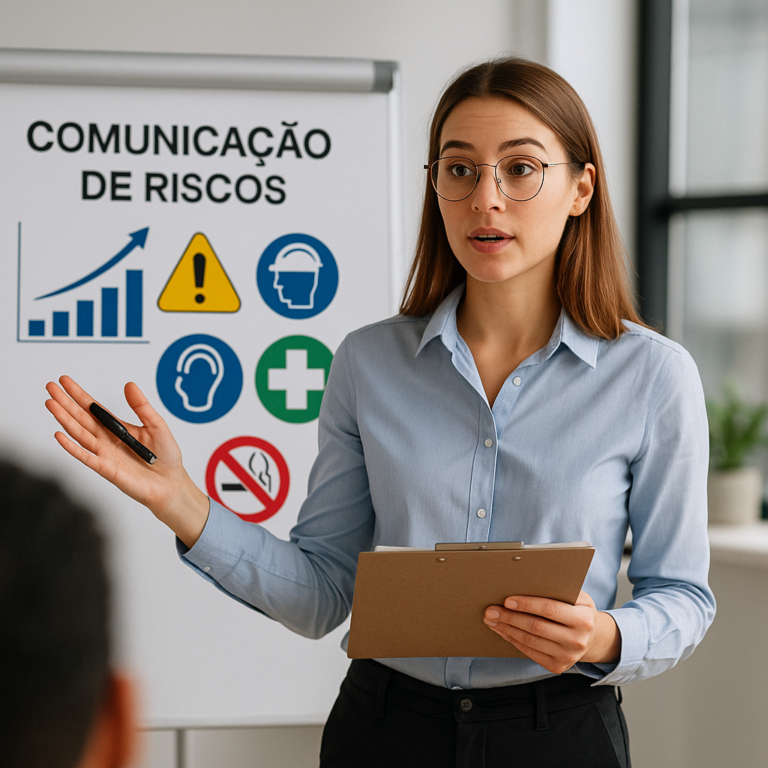 Como a NR-1 orienta a comunicação de riscos ocupacionais aos trabalhadores?