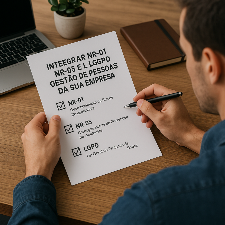 Como integrar NR-01, NR-05 e LGPD na gestão de pessoas da sua empresa